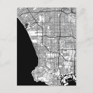 Cartão Postal Mapa de Los Angeles Califórnia