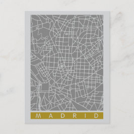 Cartão Postal Mapa de Madrid