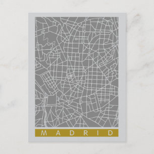 Cartão Postal Mapa de Madrid