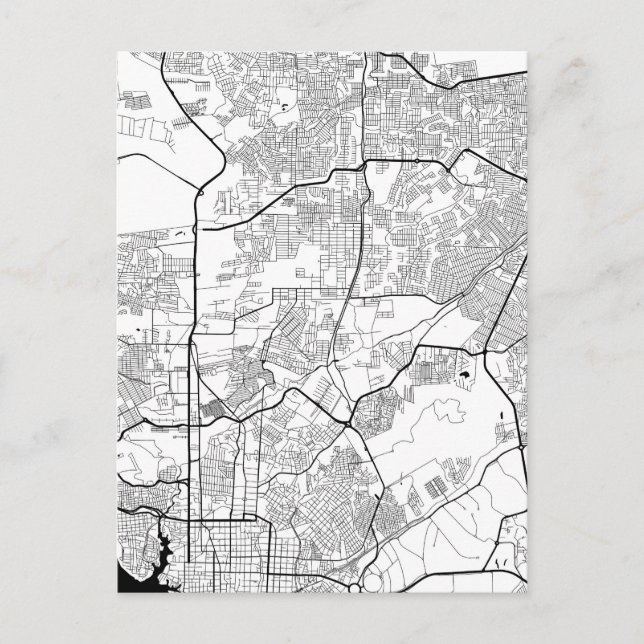 Cartão Postal Mapa de Manaus Brasil (Frente)