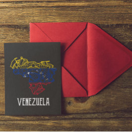 Cartão Postal Mapa de Mandala na Venezuela