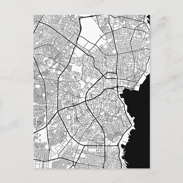 Cartão Postal Mapa de Maracaibo Venezuela (Frente)