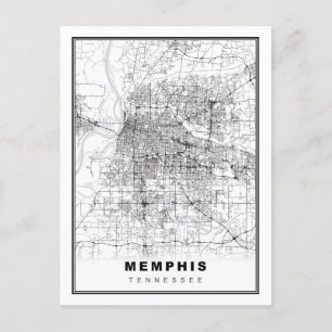 Cartão Postal Mapa de Memphis