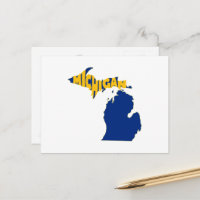 Mapa de Michigan Moldou Palavra Arte Wolverine Sta
