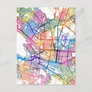 Cartão Postal Mapa de Monterrey Cidade do México