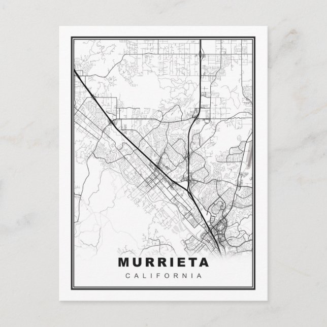 Cartão Postal Mapa de Murrieta (Frente)