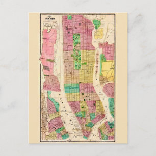 Cartão Postal Mapa de Nova York em Postal