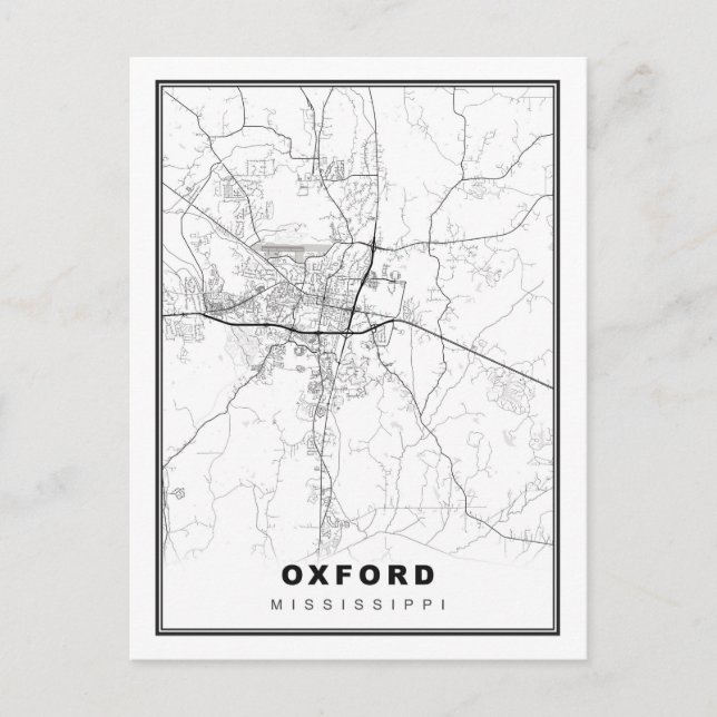 Cartão Postal Mapa de Oxford (Frente)