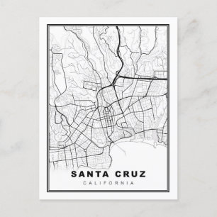 Cartão Postal Mapa de papais noeis Cruz