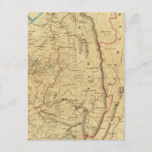 Cartão Postal Mapa de Richardson da Virgínia Ocidental