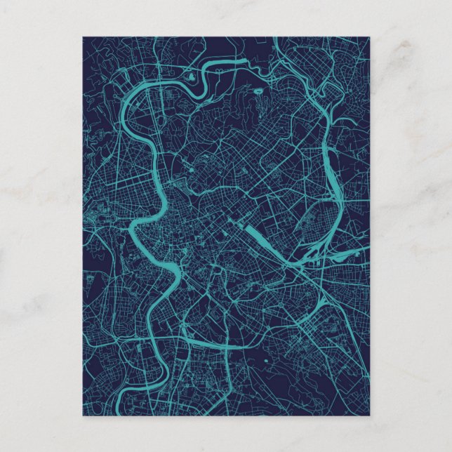 Cartão Postal Mapa de Roma (Frente)