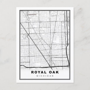 Cartão Postal Mapa de Royal Oak