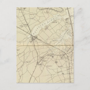Cartão Postal Mapa de Sandy Hook para Tubarão