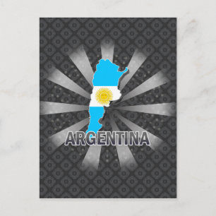 Cartão Postal Mapa de Sinalizador da Argentina 2.0