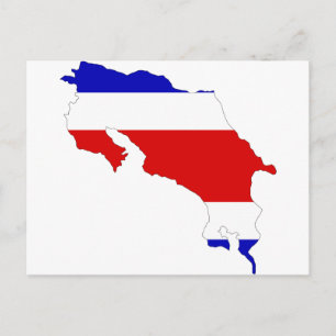 Cartão Postal Mapa de Sinalizador da Costa Rica