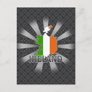 Cartão Postal Mapa de Sinalizador da Irlanda 2.0