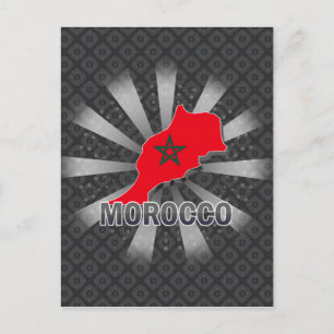 Cartão Postal Mapa de Sinalizador de Marrocos 2.0
