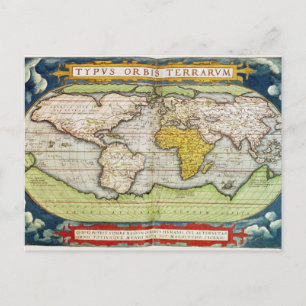 Cartão Postal Mapa de Sir Francis Drake