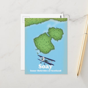Cartão Postal Mapa de Soay Inner Hebrides da Escócia