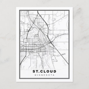 Cartão Postal Mapa de St Cloud