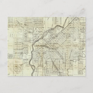 Cartão Postal Mapa de Thayer de Denver Colorado