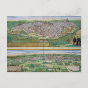 Cartão Postal Mapa de Toledo e Valladolid, de Civitates Orbi