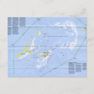 Cartão Postal Mapa de Tortugas Seco