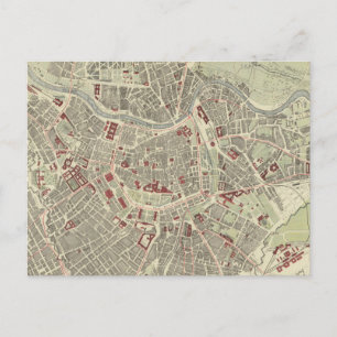 Cartão Postal Mapa de Viena da Áustria (1883)