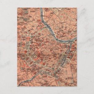 Cartão Postal Mapa de Viena da Áustria (1920)