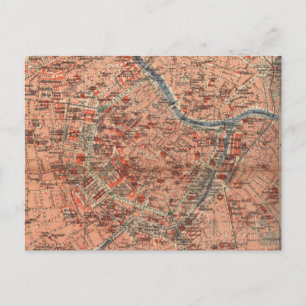 Cartão Postal Mapa de Viena da Áustria (1920)