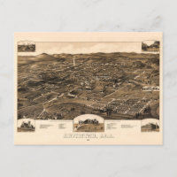Mapa de Vintage de Anniston, Alabama (1887)