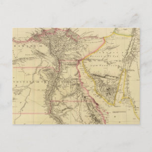 Cartão Postal Mapa de Vintage do Egito (1832)