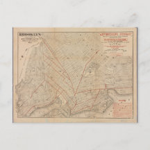 Mapa de Vintage do Poster Brooklyn