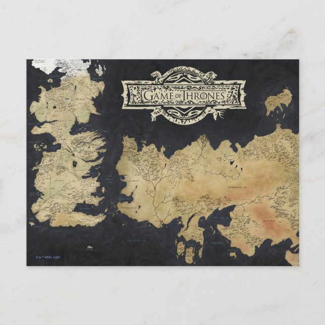 Cartão Postal Mapa de Westeros (Frente)