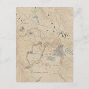 Cartão Postal Mapa detalhado de Primaveras quentes de Mammoth