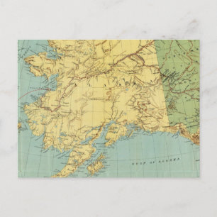 Cartão Postal Mapa do Alasca de Rand McNally