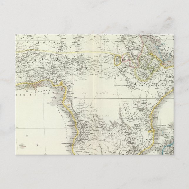 Cartão Postal Mapa do Atlas Africano (Frente)