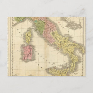 Cartão Postal Mapa do Atlas de Conologia da Itália