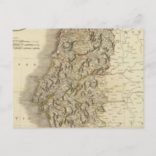 Cartão Postal Mapa do Atlas de Portugal