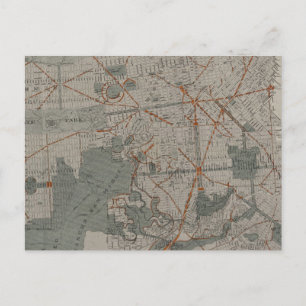 Cartão Postal Mapa do Atlas de São Francisco mostrando locais p