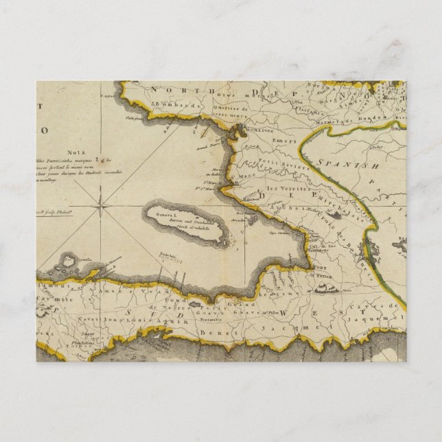Cartão Postal Mapa do Atlas do Haiti (Frente)