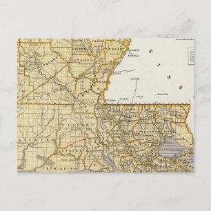 Cartão Postal Mapa do Atlas Louisiana