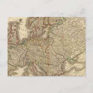 Cartão Postal Mapa do Atlas na Europa