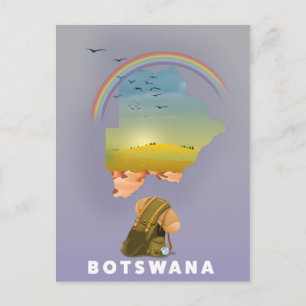 Cartão Postal Mapa do Botsuana