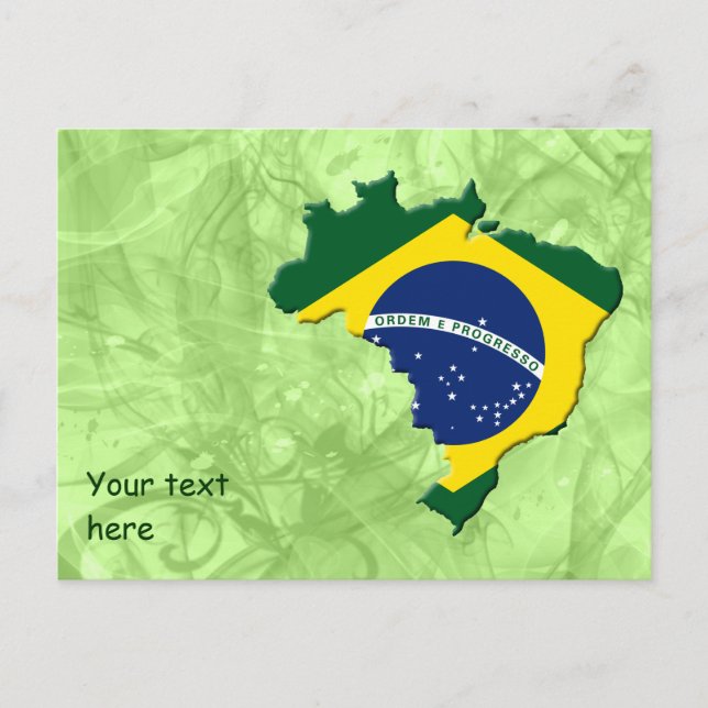 Cartão Postal mapa do Brasil (Frente)