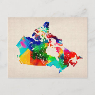 Cartão Postal Mapa do Canadá