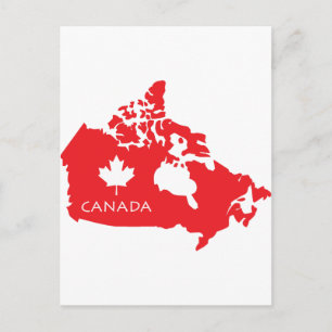 Cartão Postal Mapa Do Canadá