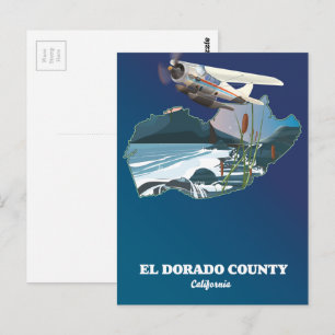 Cartão Postal Mapa do Condado de El Dorado