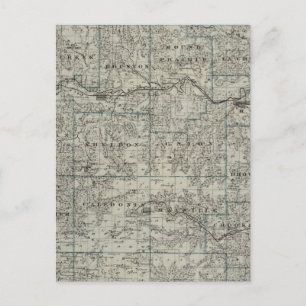 Cartão Postal Mapa do Condado de Houston, Minnesota