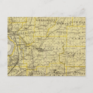 Cartão Postal Mapa do Condado de Madison